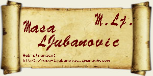 Maša LJubanović vizit kartica